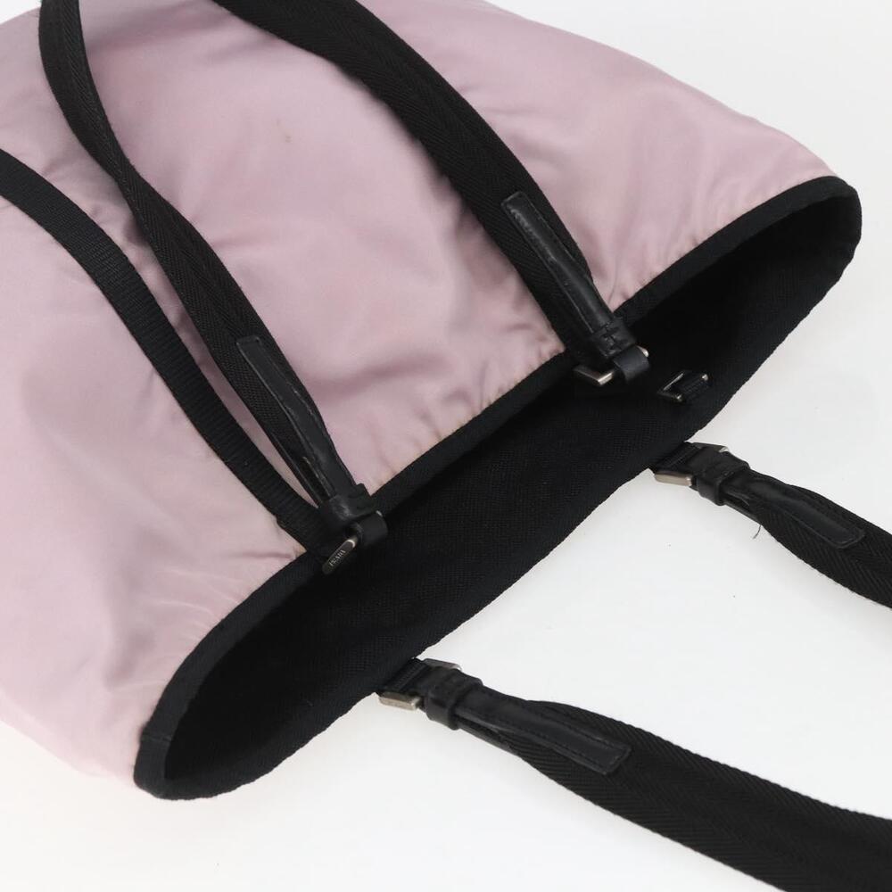 PRADA Tote Bag Nylon Pink Silver Auth 158422 - Picture 6 of 16